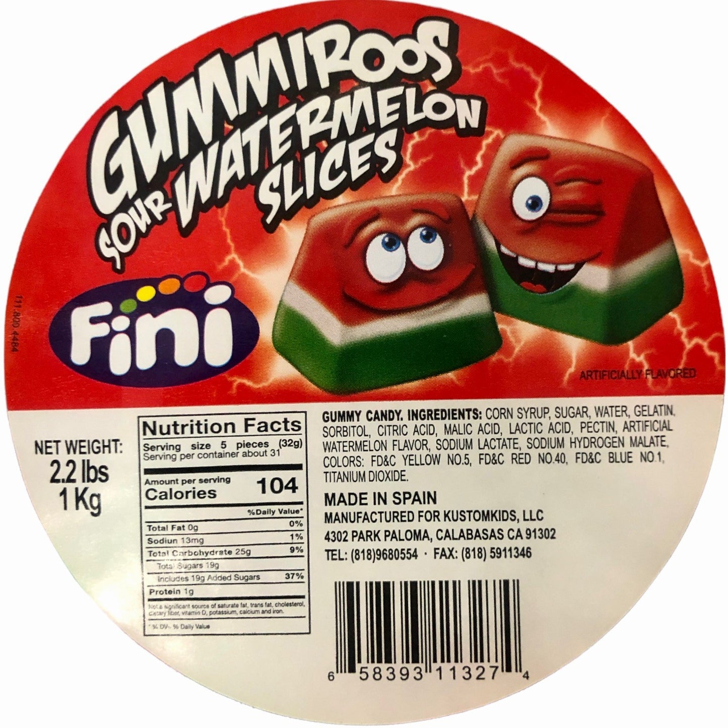 Fini GummiRoos Sour Watermelon Slices (2lbs)