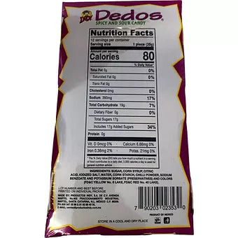 Indy Dedos Spicy and Sour Candy - 12 pcs.