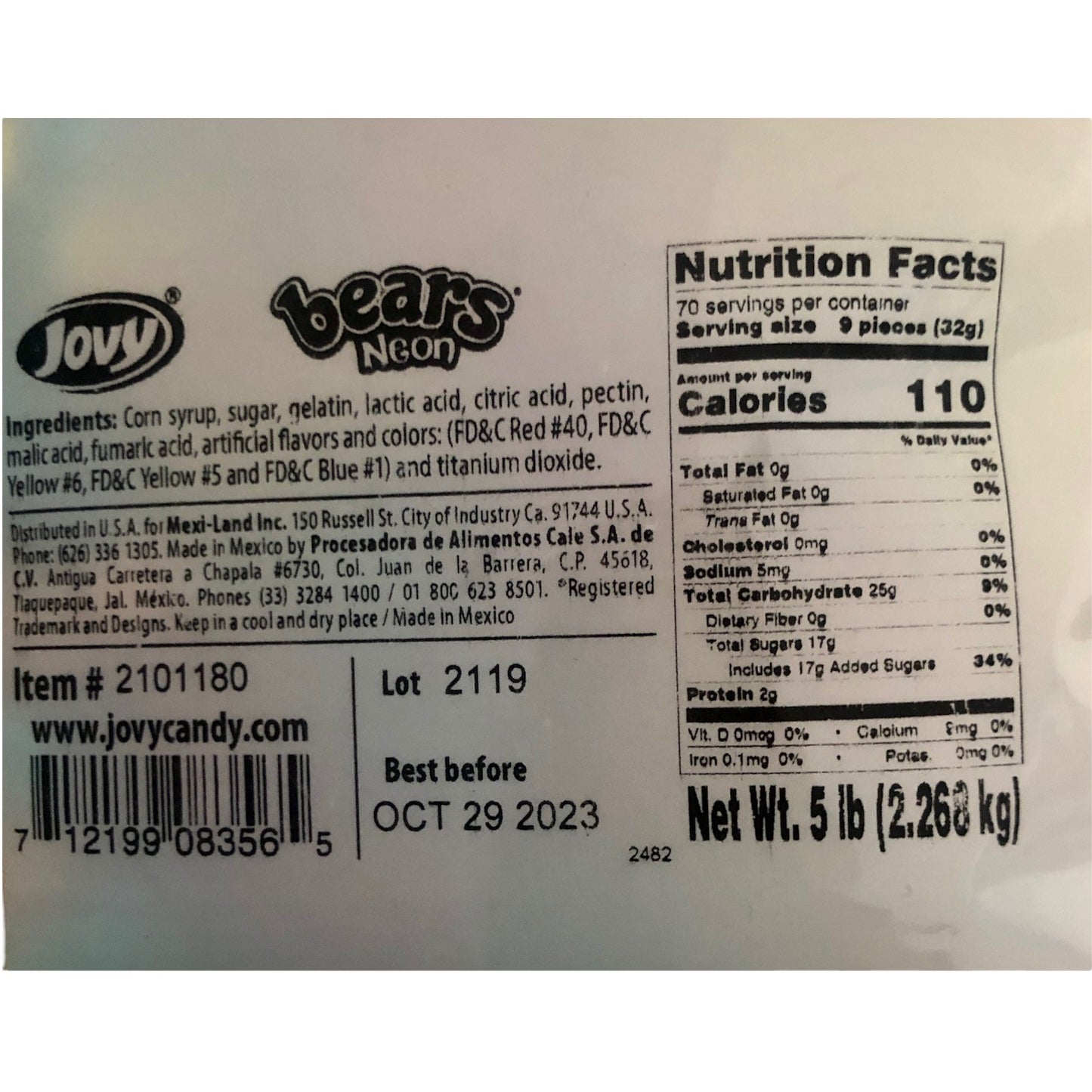 Jovy Gummi Bears (5lbs)