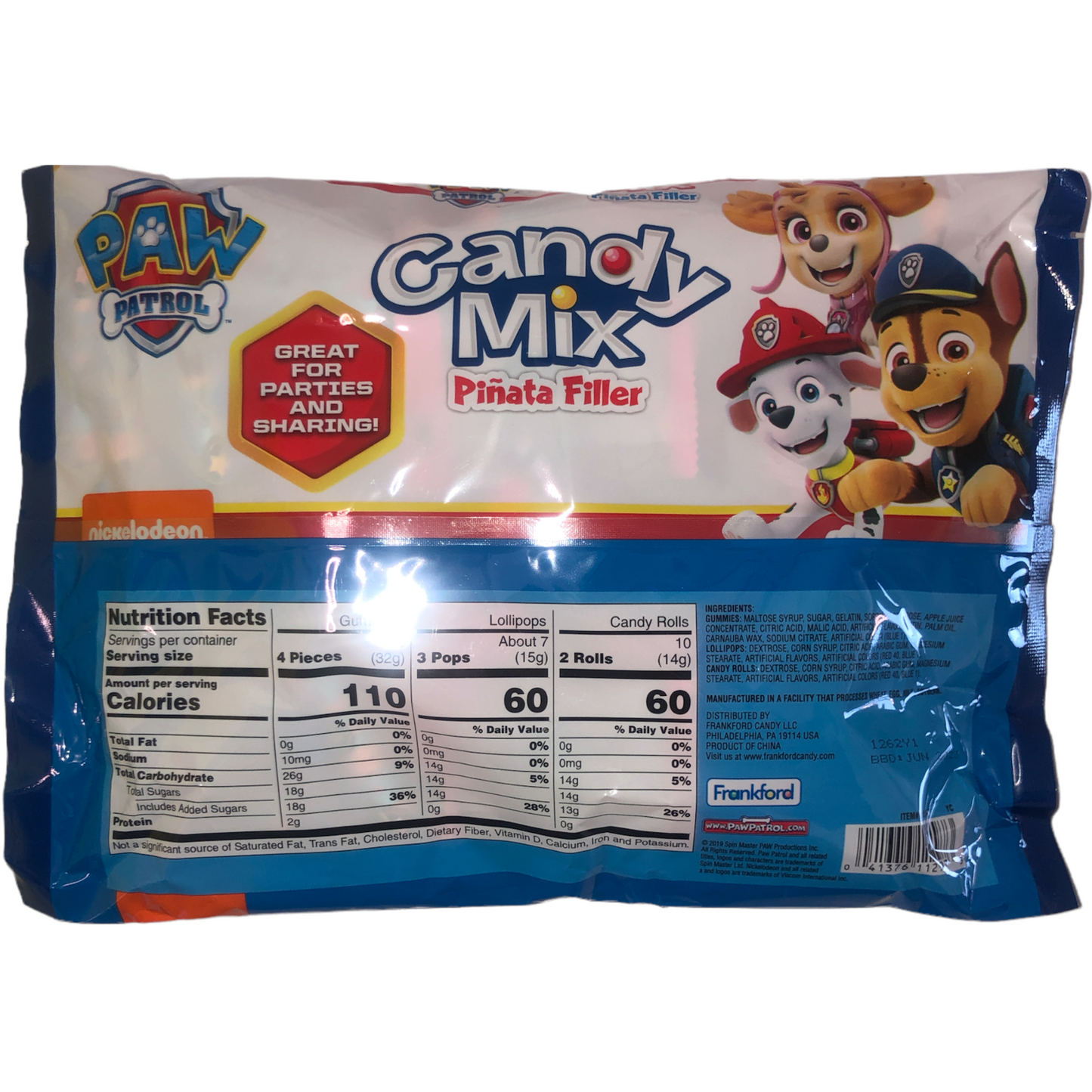 Nickelodeon Paw Patrol Candy Mix Piñata Filler